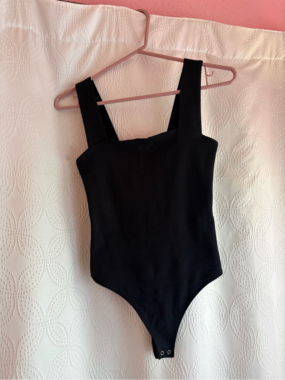 Abercrombie & Fitch Black Square-Neck Bodysuit